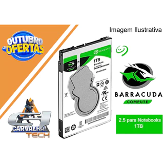 💾 HD Notebook Seagate/Western Digital 1TB SATA 3 - (2,5", 5400RPM)