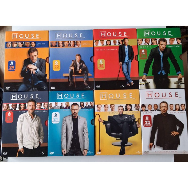 Box DVD original da série Dr “House M.D, coleção completa com as 8