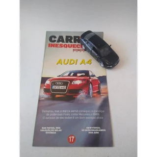 Miniatura Coleção Carros Inesquecíveis Maisto Free wheels 1:43 Audi A4 Preto Top Presente Amantes e Colecionadores