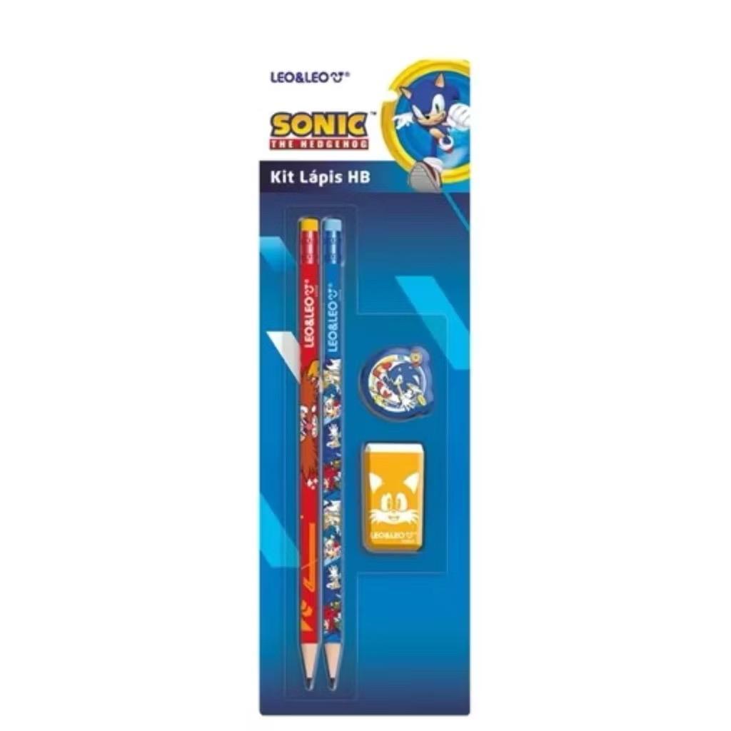 KIT ESCOLAR SONIC THE HEDGEHOG 4 PEÇAS LEO&LEO | Shopee Brasil