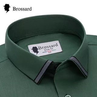 Camisa Social Masculino Slim Não Amassa, Respirável e Elastano - Blusa Manga Longa Moda Elegante