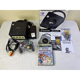 Console Nintendo Gamecube Preto Na Caixa 1 Controle Americano. Leitor 100%. + Super Smash Bros Melee. Fonte Bivolt