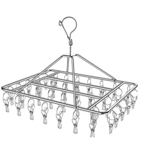 Varal 60/40 Clips Inox Prendedores Roupa Bebe Calcinha Cueca Dobrável Inox - Imagem 4