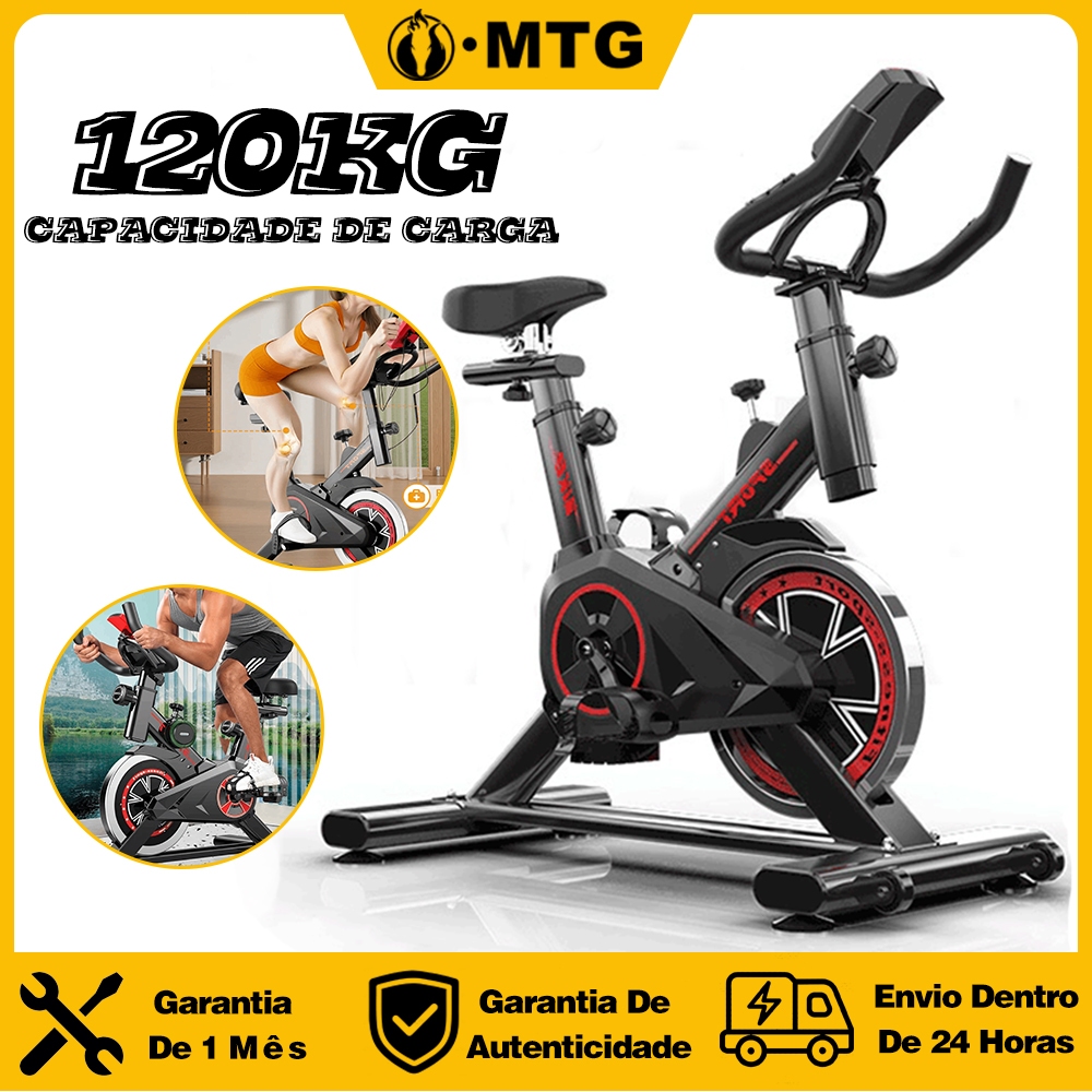 Bicicleta Ergométrica Spinning Profissional 120kg Resistência Magnética Silenciosa Banco Ajustável