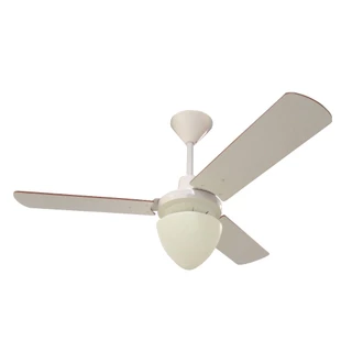 Ventilador de Teto Aliseu Ice Com Controle de Parede - Branco com pás dupla face (branco/mogno)
