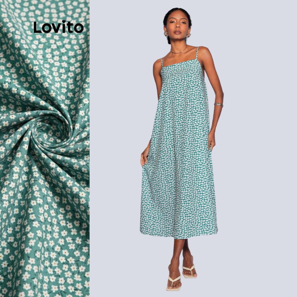 Lovito Vestido Floral Elegante Feminino LB634BRL664