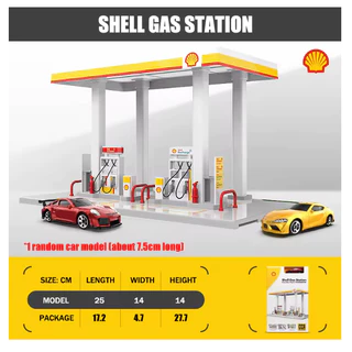 CCA COOL CHIC AUTO SHELL GAS STATION 1:64 PORSCHE RED