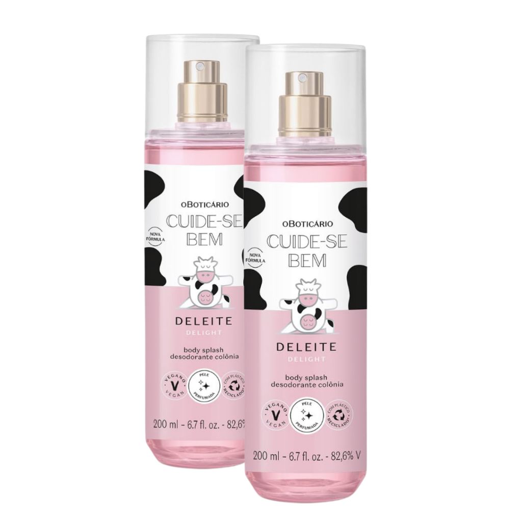 Kit 2 Body Splash Feminino Cuide-se Bem Deleite - 200ml em Oferta na Shopee