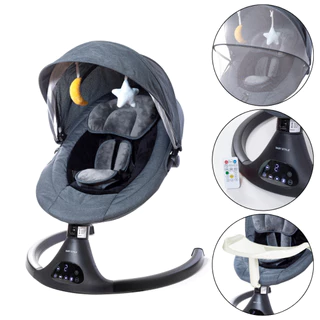Cadeira de Descanso e Balanço Elétrica para Bebê Baby Style com Música, Mosquiteiro Controle Remoto