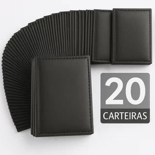 KIT Carteira Masculina Em Couro Slim - Portão Cartão Masculino 5 - 10 - 20 UNIDADES