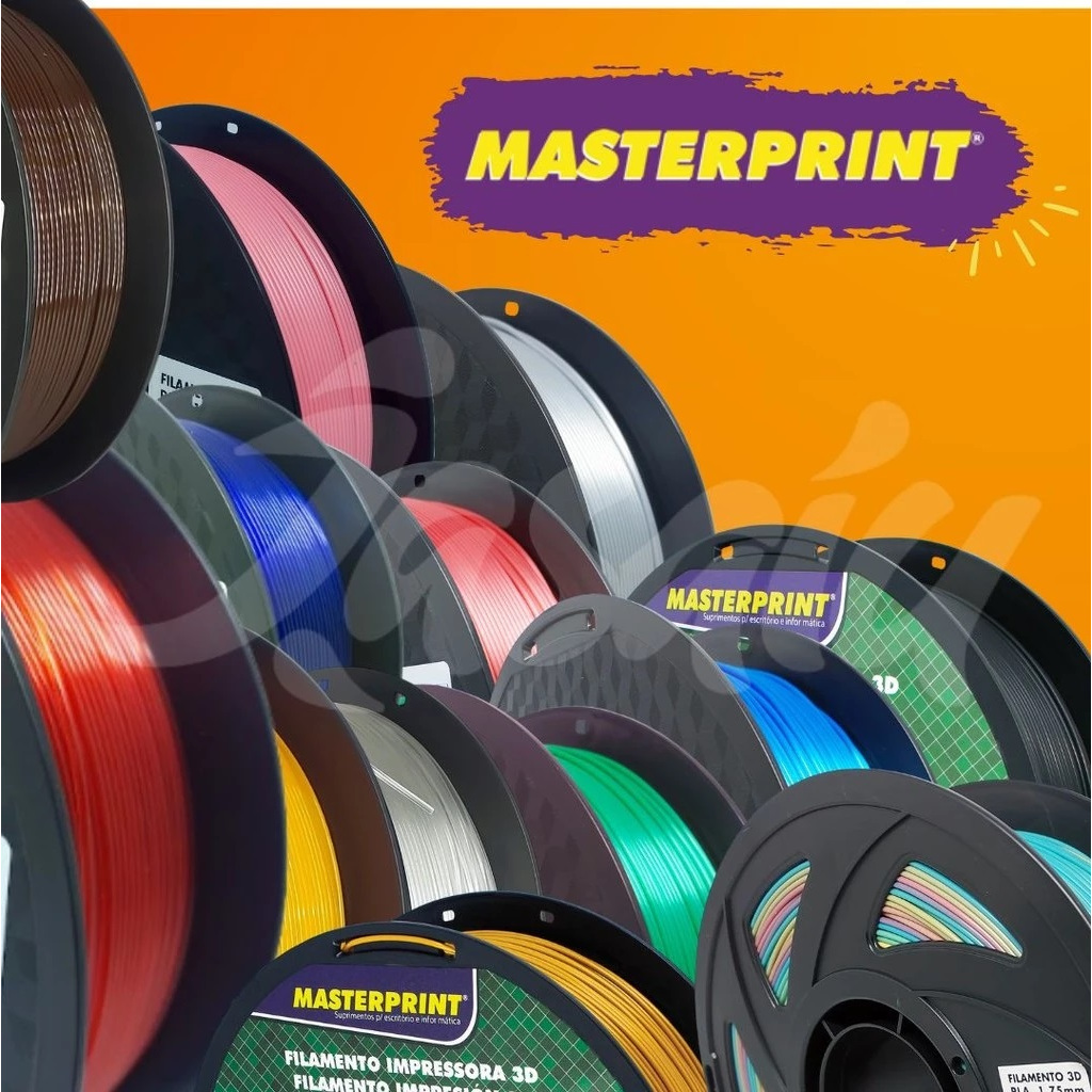 Filamento 3D PETG / PLA Rolo 1KG Masterprint Premium 1,75mm Impressoras ...