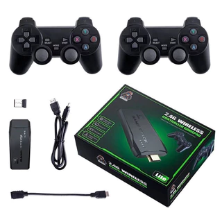 Videogame Stick 10mil 2 Controles Sem Fio Console Original Portatil Jogos Retro