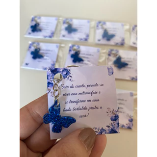 Mimo para cliente kit com 10-20-40-50 chaveiros personalizado-Lembrancinha para cliente feito de resina em Oferta na Shopee