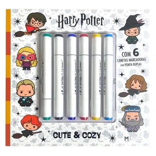 Livro Colorir Harry Potter, Barbie, Hot Wheels + 6 Cores canetas Touch Dupla Ponta 2 EM1 Comfy & Cozy Caderno de Pintura em Oferta na Shopee