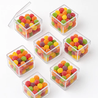 kit 10/20/30/40/50 e 100 Caixinhas Acrílicas 5x5 Decoração Para Aniversarios, Festas - Lembrancinhas