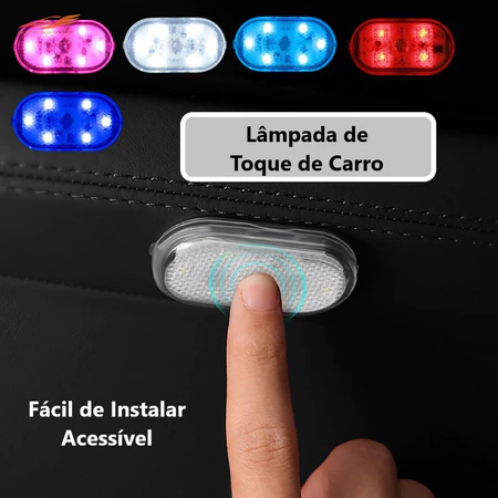 1 / 2 Pcs Lâmpada LED Toque Dedo Adesivo Velcro 5V Carro/ Carregável USB Unicolor multicolor Carpei