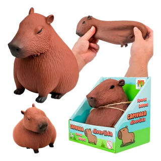 Capivara Squishy Anti Stress Brinquedo Sensorial Infantil e Adulto Aperta Estica Toys Autismo, Fisioterapia e Ansiedade