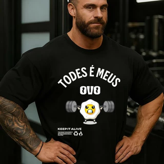 Camiseta Camisa Tshirt 100% Algodão Gym Treino Academia Musculação Fitness Masculina MEMES ESTILOSA