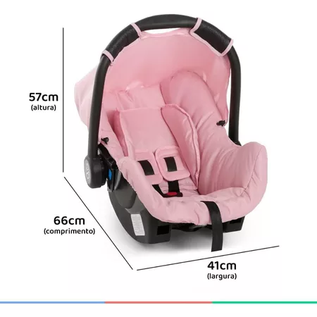 Bebe Conforto Galzerano Grid Rosa 0 Até 13Kg Cadeirinha de Carro - Vista 2