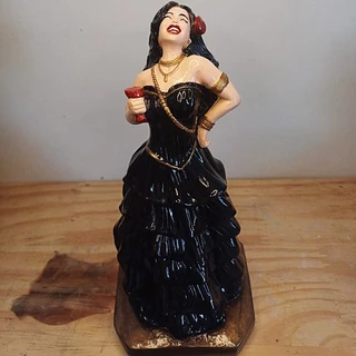 Imagem Pomba Gira Dama da Noite em Gesso 25cm Umbanda para Assentamento