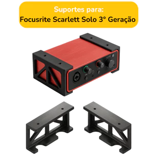 Suporte Fixar Mesa Interface Audio Focusrite Scarlett Solo 3 Geração