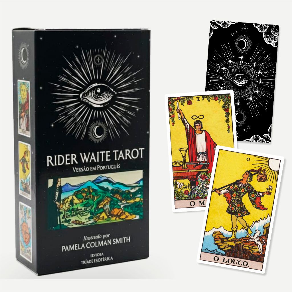 Baralho Tarot Rider Waite Português 78 cartas Plastificadas Carta