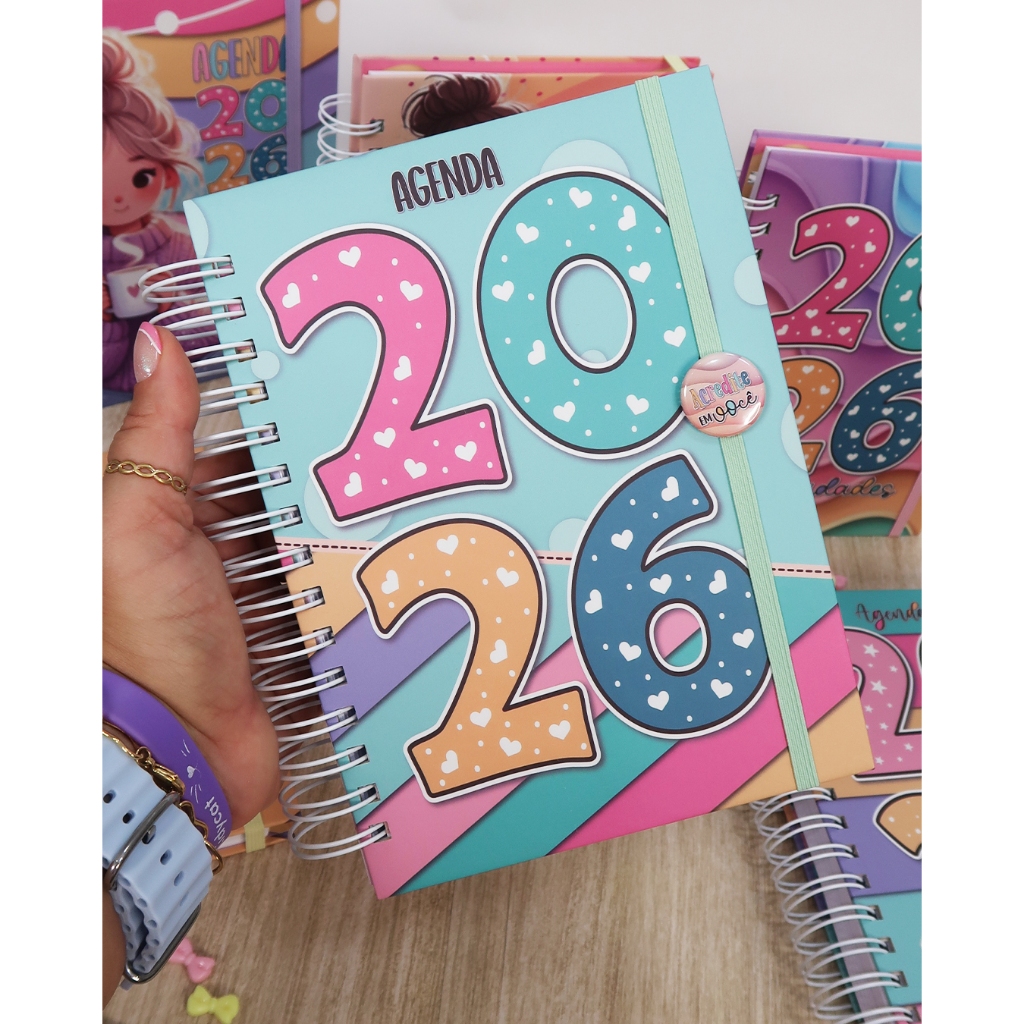Agenda 2026 Personalizada A5 Capa Dura com Nome ou Foto | 1 Dia por ...