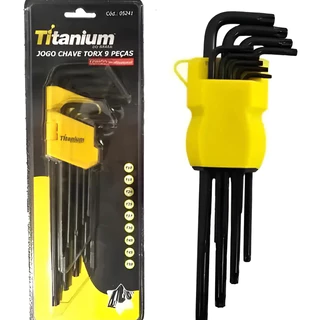 Jogo de Chaves Torx T10 a T50 – Titanium Platina, 11 cm x 2 cm em Oferta na Shopee
