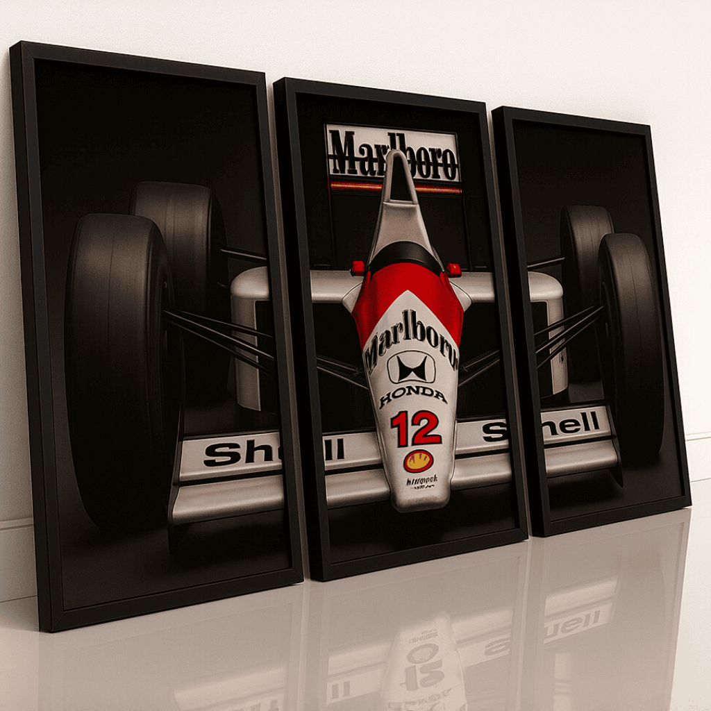 Quadros Decorativos 3 Peças Formula 1 Carro De Corrida Profissional Sala Quarto