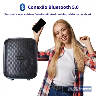 Caixa de Som Aiwa Party Box Amplificada Bluetooth Luzes LED 500W TWS Microfone Rádio USB - Lançamento 2026 em Oferta na Shopee