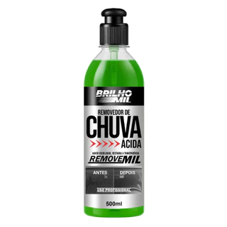Removedor de Chuva Ácida Concentrado- Tira Manchas de Vidro Brilho Mil 500ml