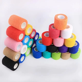 Kit/24 Bandagem Elástica Unhas Esportes 2,5cm/5cm X 5M Pet Auto-aderente Protegida Profissional