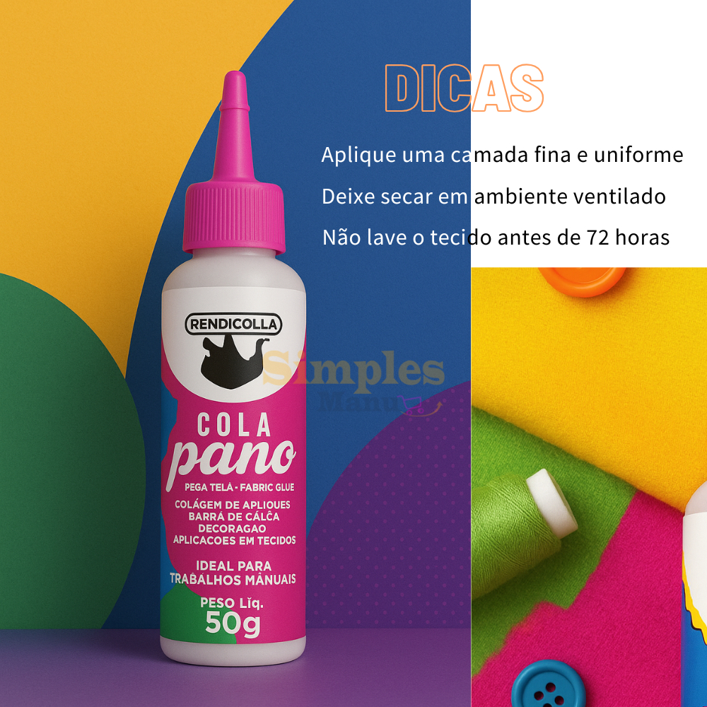 Cola Pano Rendi Cola 50g (resistente a lavagem, para uso em tecidos em ...