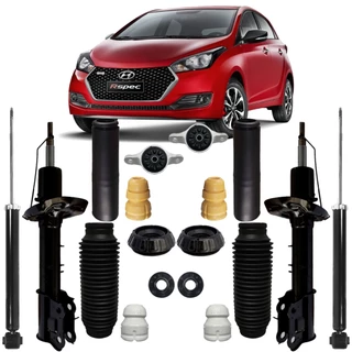 4 AMORTECEDORES + KIT COXIM DIANTEIRO E TRASEIRO HB20 2012 A 2021