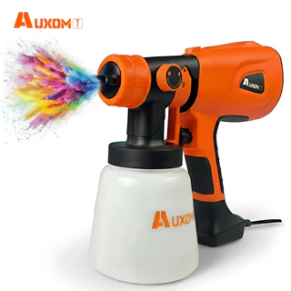 AUXOM Pulverizador de Tinta Elétrico 600W Profissional - Pistola de Pintura com 3 Bicos para Tintas e Vernizes