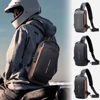 Bolsa Peitoral Com Cadeado E Carregador USB Perfeita Para Motociclismo E Atividades Outdoor