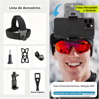 Suporte De Cabeça Universal Para Celular/Iphone/Samsung/Xiaomi/Huawei/Gopro Hero Sjcam