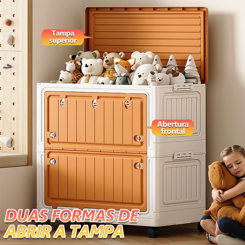 Armário Organizador Dobrável Multiuso 60 cm,Empilhável Modulável e Dobrável para Casa Escritório