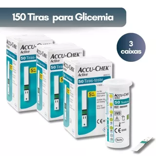 3 Caixas de ACCU CHECK Active Tira Para Medir Glicemia + Vida Útil em Oferta na Shopee