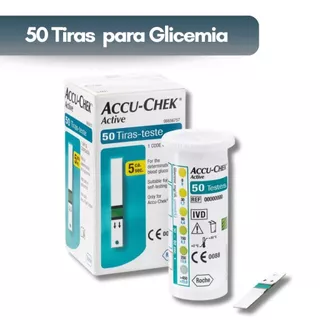 Tira ACCU CHECK ACTIVE 50 Un  Para Medir Glicemia em Oferta na Shopee