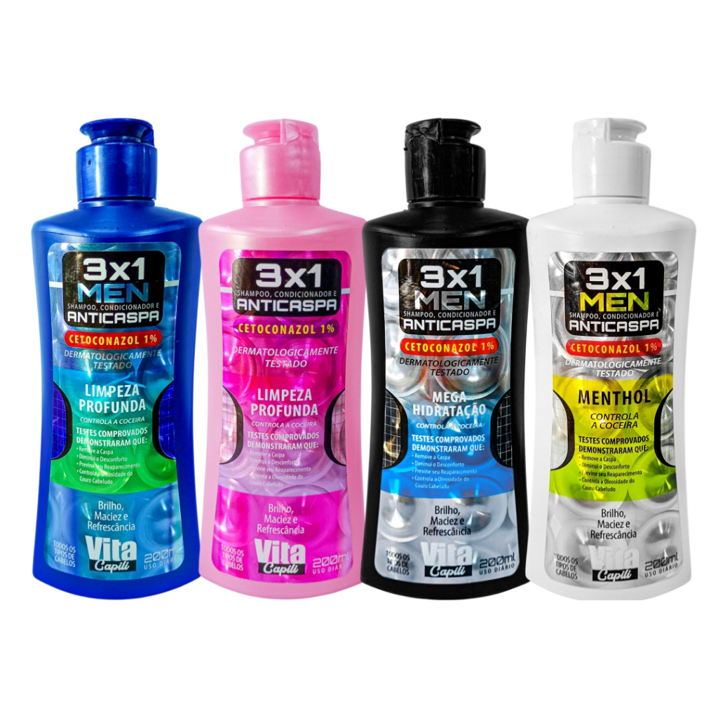 SHAMPOO ANTICASPA 3X1 VITA CAPILI 200ML | Shopee Brasil