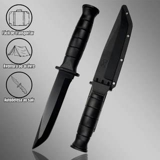 Faca Outdoor 24,5cm Aço Inox 5Cr13MoV com Cabo em ABS + Bainha