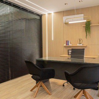 Cortina Persiana Horizontal 25mm de Alumínio Para Casa e Escritório - Cor Preta