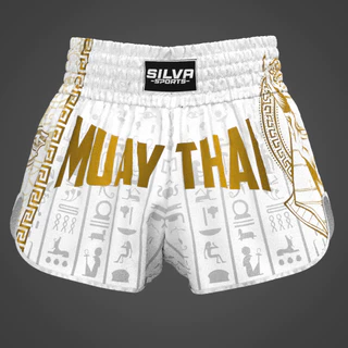 Short Muay Thai Anúbis Egito Dourado Unissex Boxing Tailandês, Luta, Treino e Academia Premium