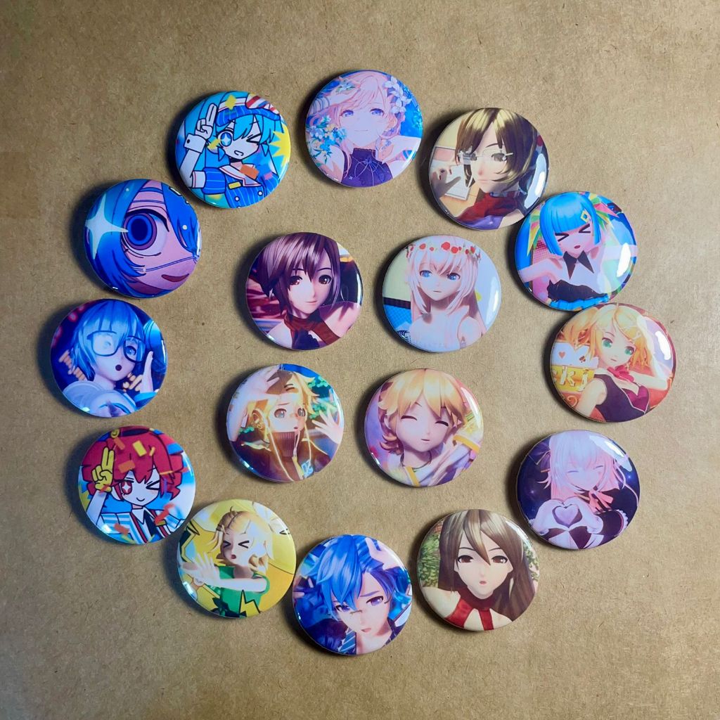 Bottons Hatsune Miku Vocaloid Cryptonloids Project Sekai Pjsk 3.2 cm ...