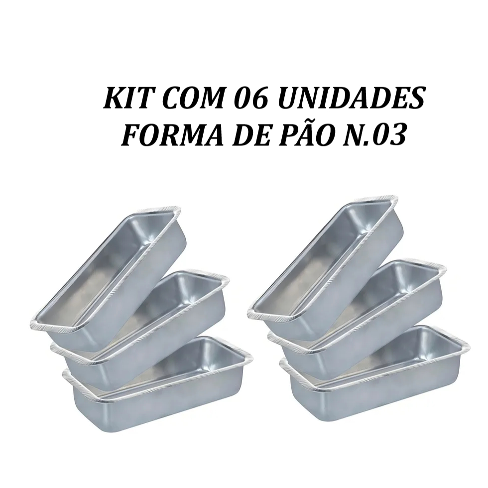 Forma De Pão Assadeira Caseiro N.03 Com 06 Unidades, Assadei