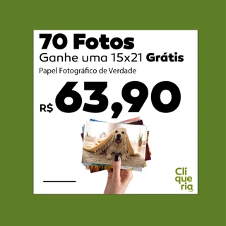 Revelação de Fotos 10x15 Cliqueria | Pacote 70 fotos em Oferta na Shopee