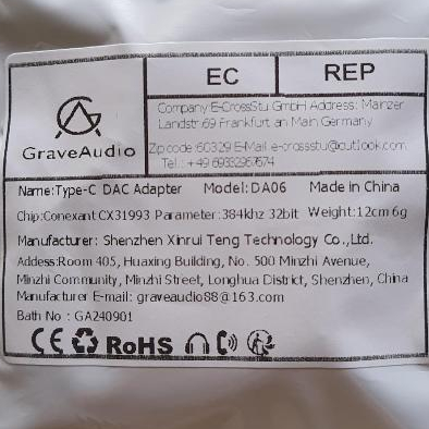 DAC GRAVEAUDIO CX31993 CONEXANT CHIP DA06 CX-PRO 32BITS 384KHZ