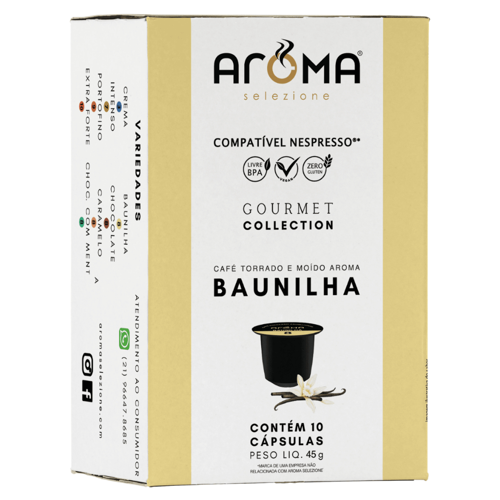10 Cápsulas Nespresso* Café Espresso Aromatizado Baunilha - Aroma
