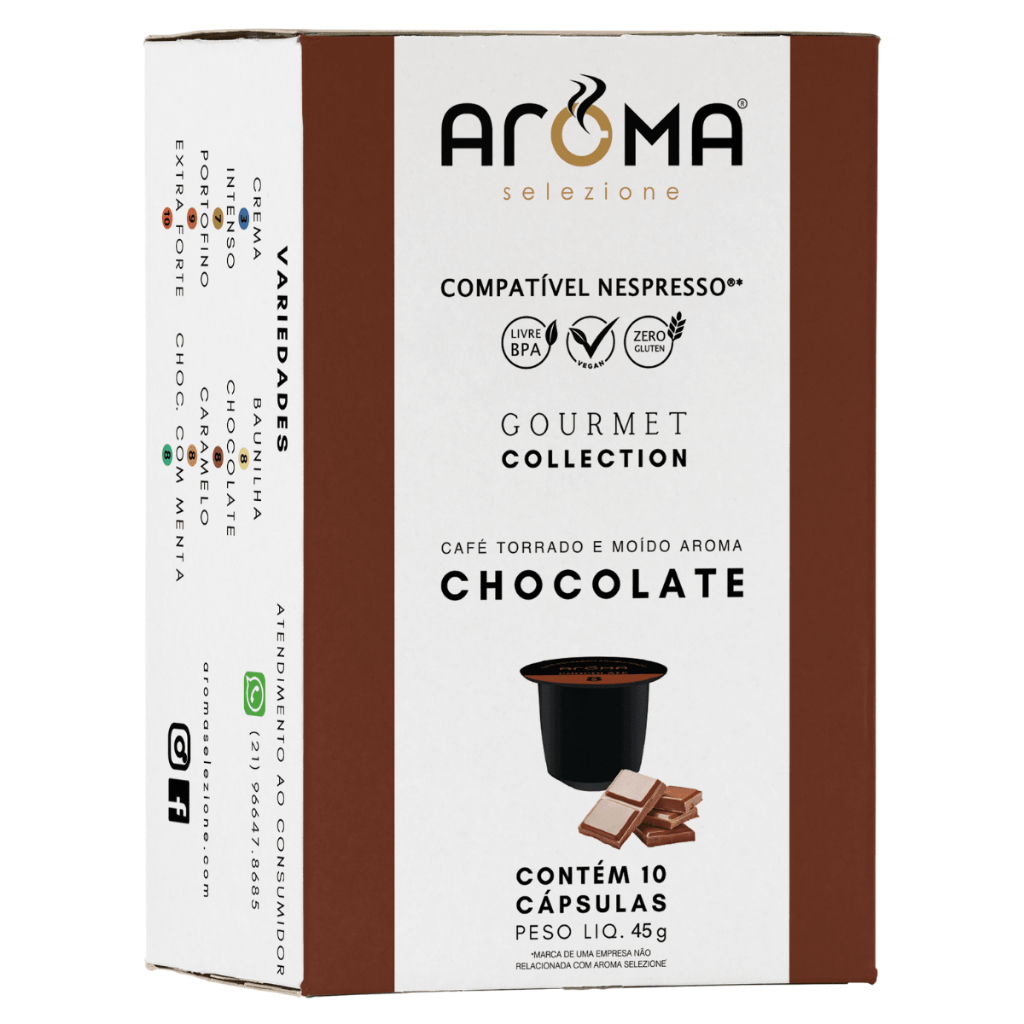 Cápsulas de Café Aroma Selezione Aromatizado Chocolate, compatível